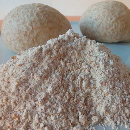 Palline di impasto integrale con farina di grano tenero